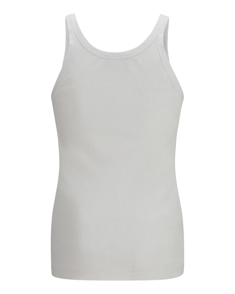 Dolce & Gabbana Men's Cotton Printed Tank Top Bianco Ottico White