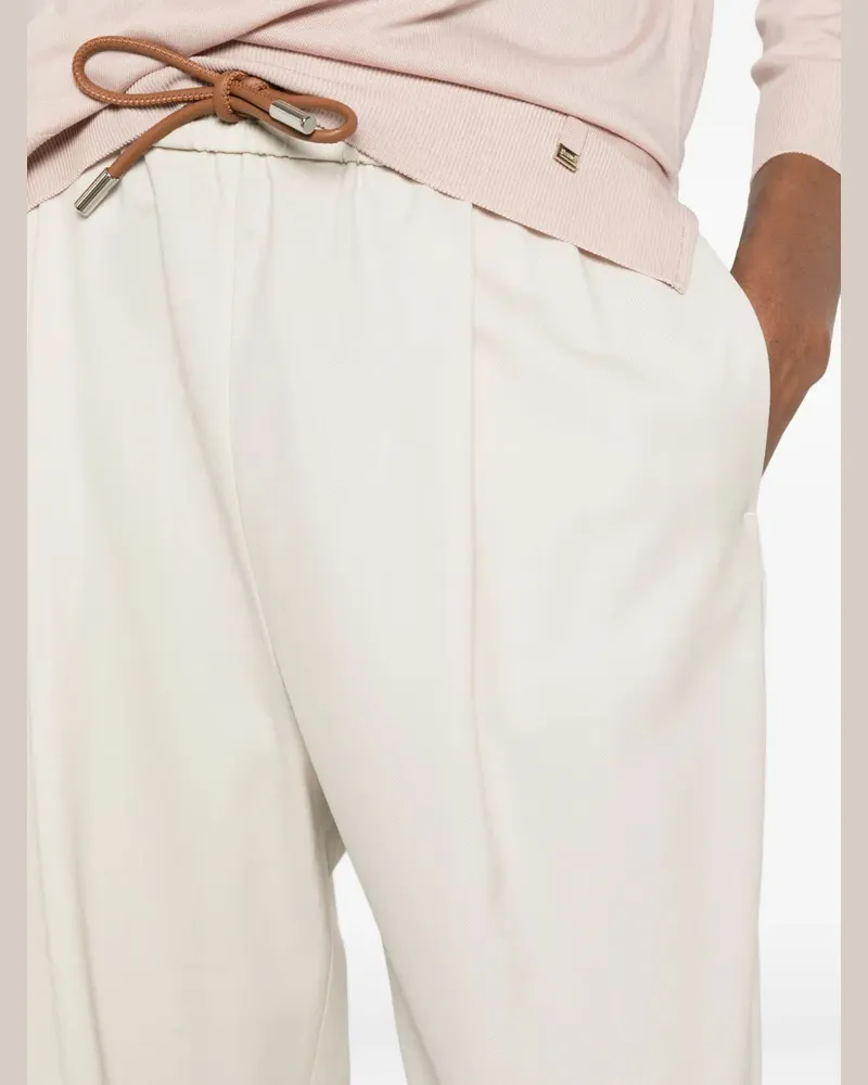 Herno Women's Drawstring-Waistband Elasticated-Cuffs Trousers Ss26 W Off-white