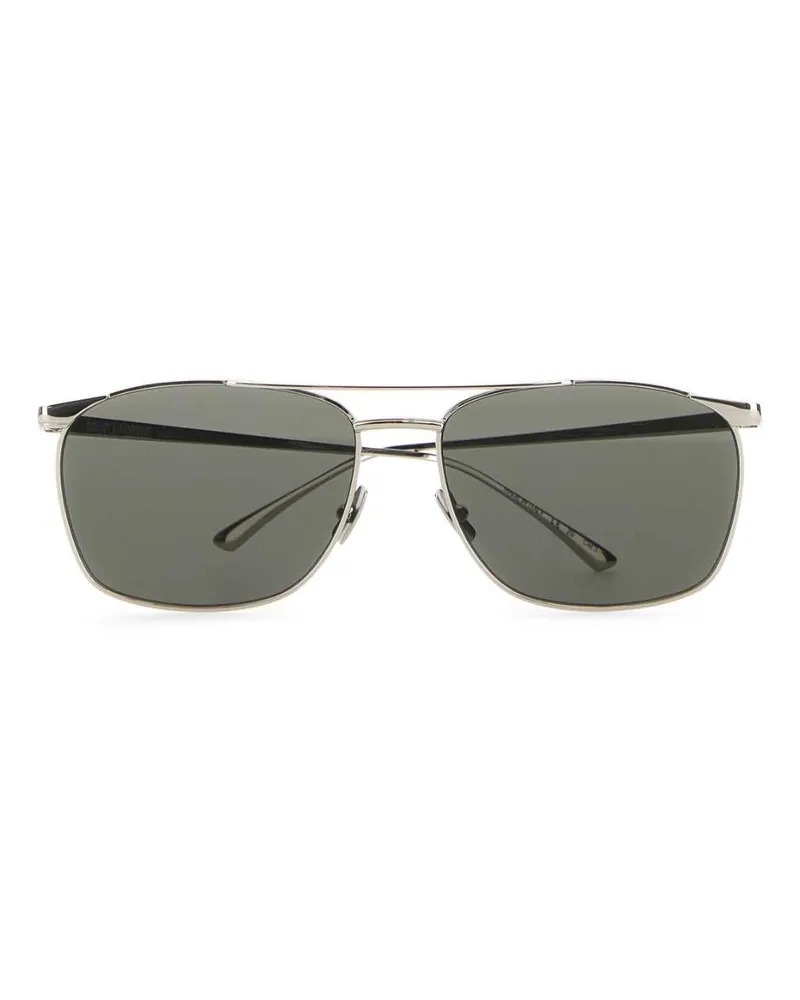 Saint Laurent Men's Silver Metal Sl 796 Sunglasses Silvergrey Exterior: Occhiali Da Sole Silver