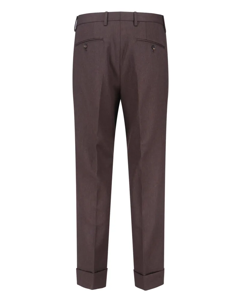 Burberry Men's Trousers Brown Wool Brown