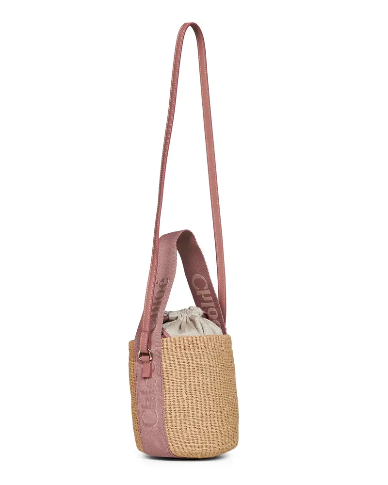 Chloé Women's Small Basket Bag Woody Nougat Beige Paper Shoulder Beige