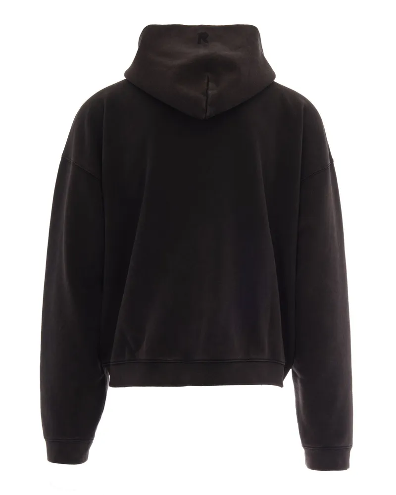 REPRESENT Men's Hooded Sweatshirt Initial Boxy Zip Coffee Cotton Sweatshirts Sweater Black