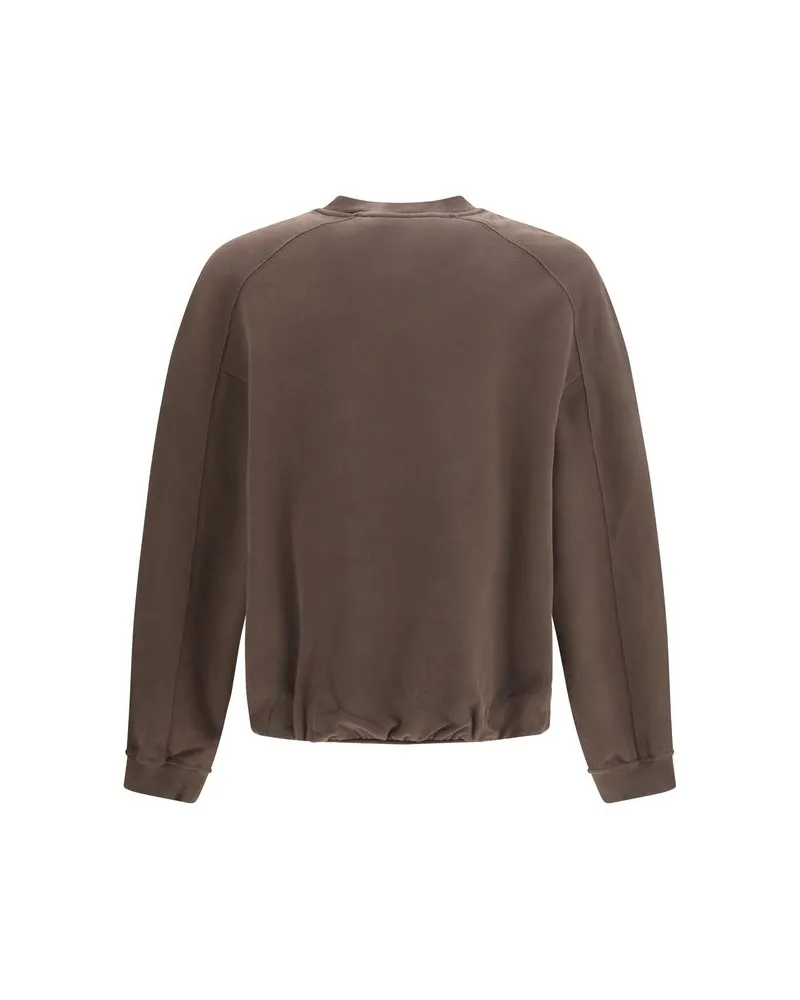 Jacquemus Cotton Crewneck Sweatshirt — Brown 