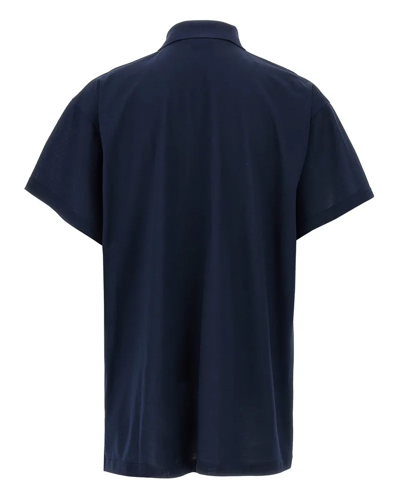 Balenciaga Embroidered Logo Polo — Navy Navy