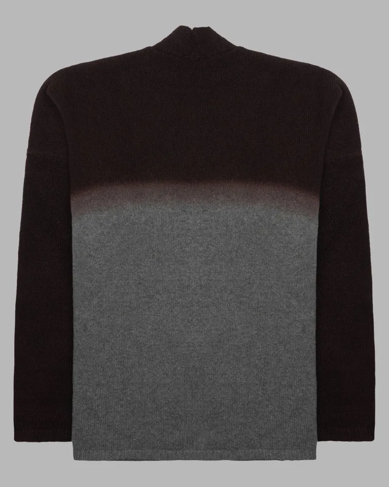 ALYSI Colour-Block Wool Cardigan — Black Black