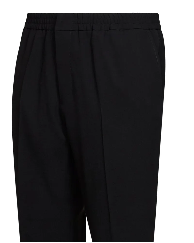 AMI Paris Virgin Wool Serge Trousers — Black Black