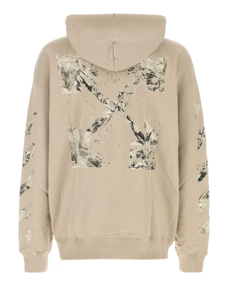 OFF-WHITE Men's Sand Cotton Sweatshirt String Exterior: Felpe Sweater Beige