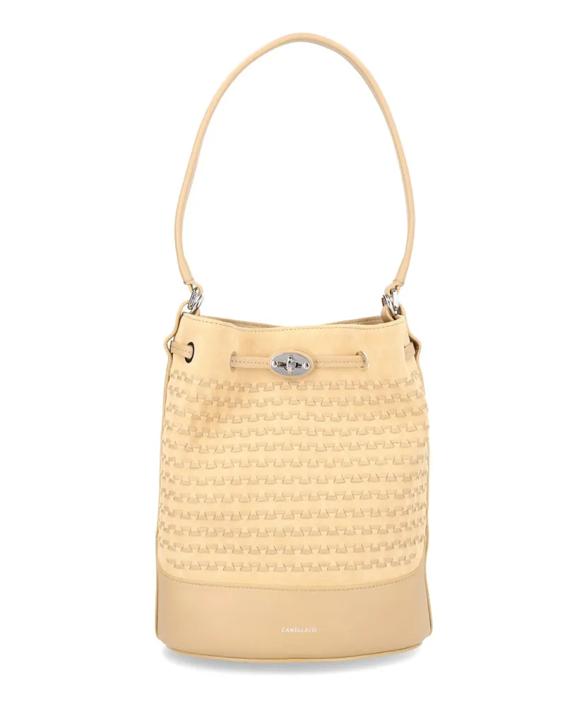 Zanellato Women's Bag Mondà Small Beige Leather Shoulder Beige