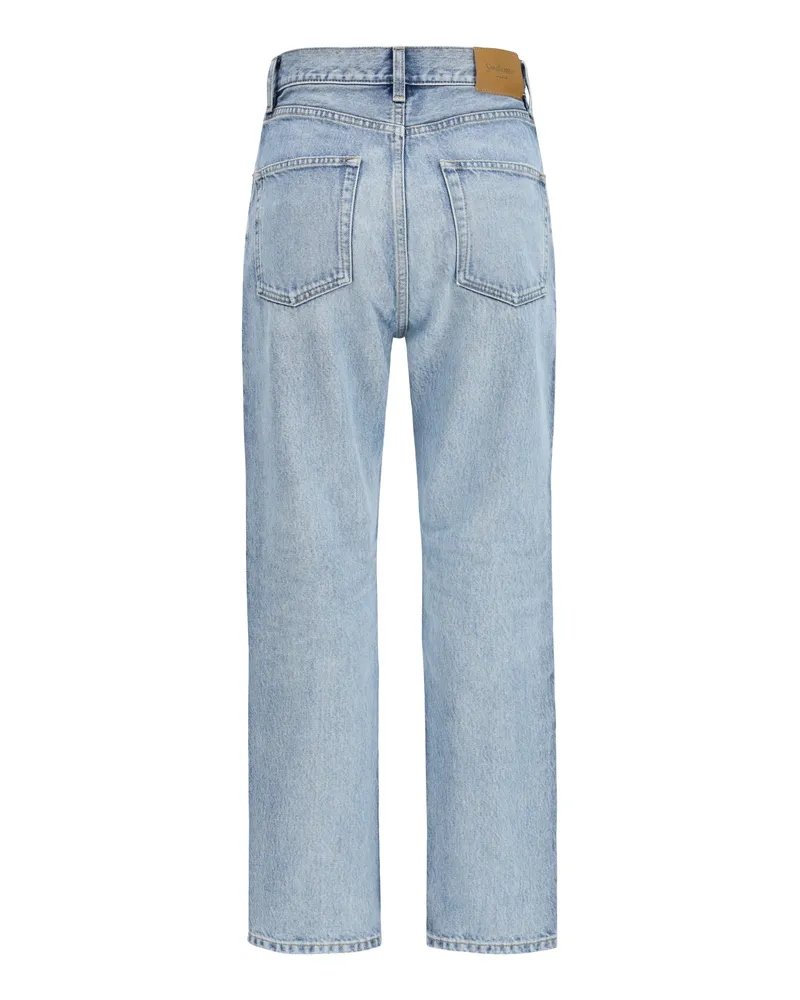 Saint Laurent Women's 90s Denim Jeans South Blue Cotton Blue