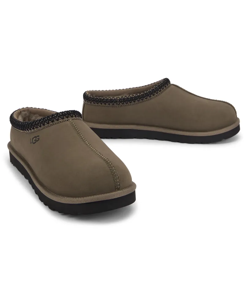 UGG Men's Leather Slides Tasman Ii Dried Oregano Sheep Flip Flops Taupe