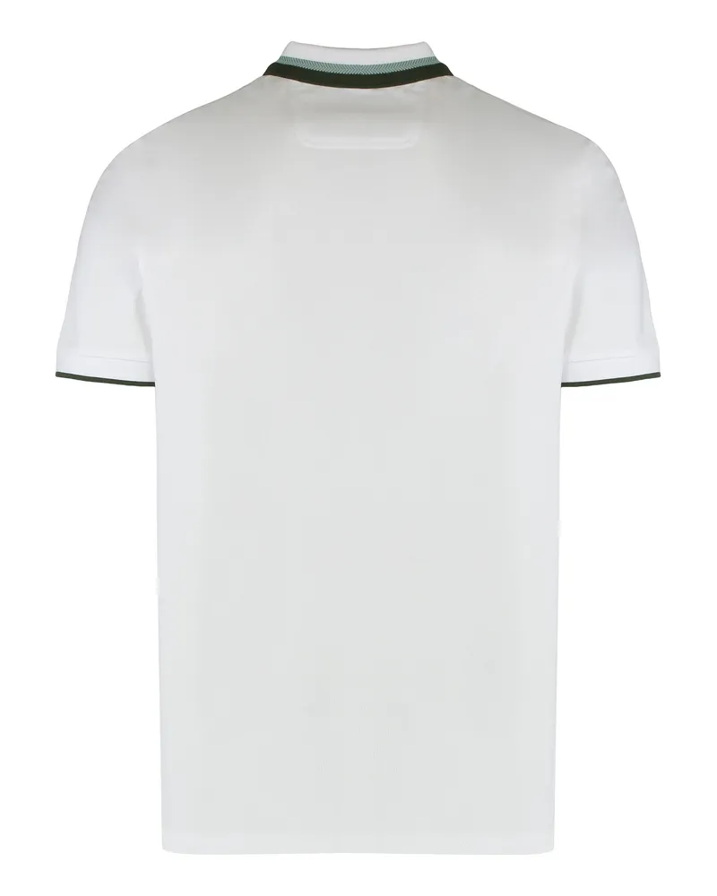 HUGO BOSS Men Cotton Polo With Contrasting Details White Shirts T-shirts And Polos White
