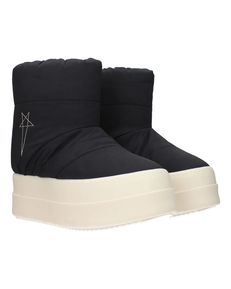 Rick Owens Women's Black Fabric Ankle Boots Black