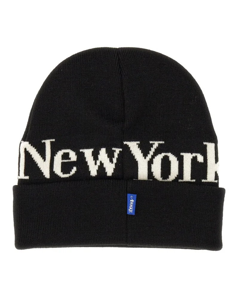 AWAKE NY HT007_BLACK Acrylic Beanie — Black Black