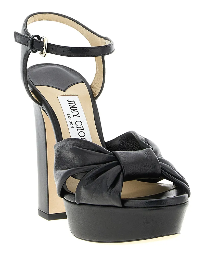 Jimmy Choo Heloise Sandal Heel — Black Black