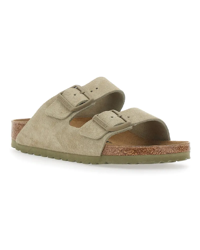 Birkenstock Unisex Sandals Arizona Beige Suede Leather Beige