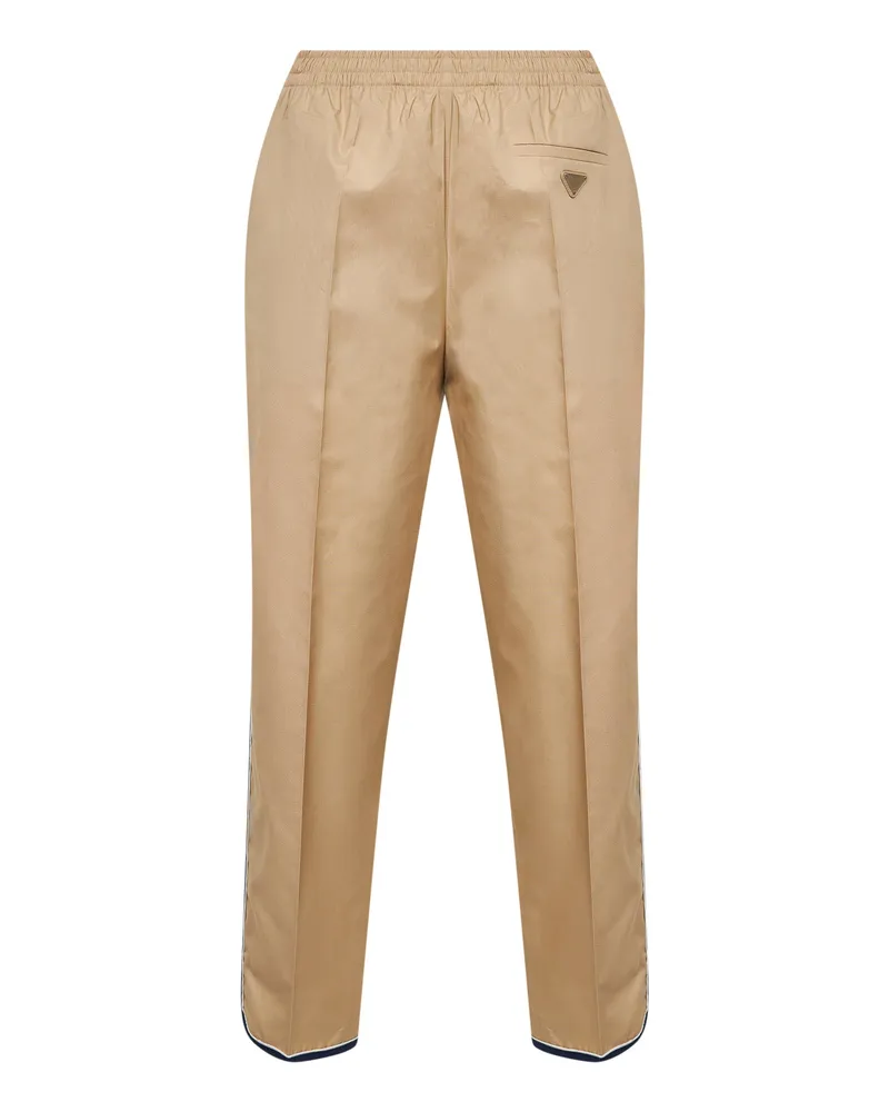 Prada Desert Twill Tapered Trousers — Beige Beige