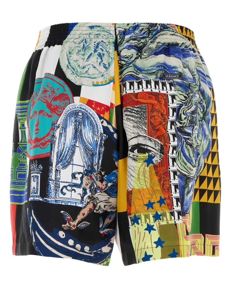 Versace Silk Bermuda Shorts — Multicolor Multicolor