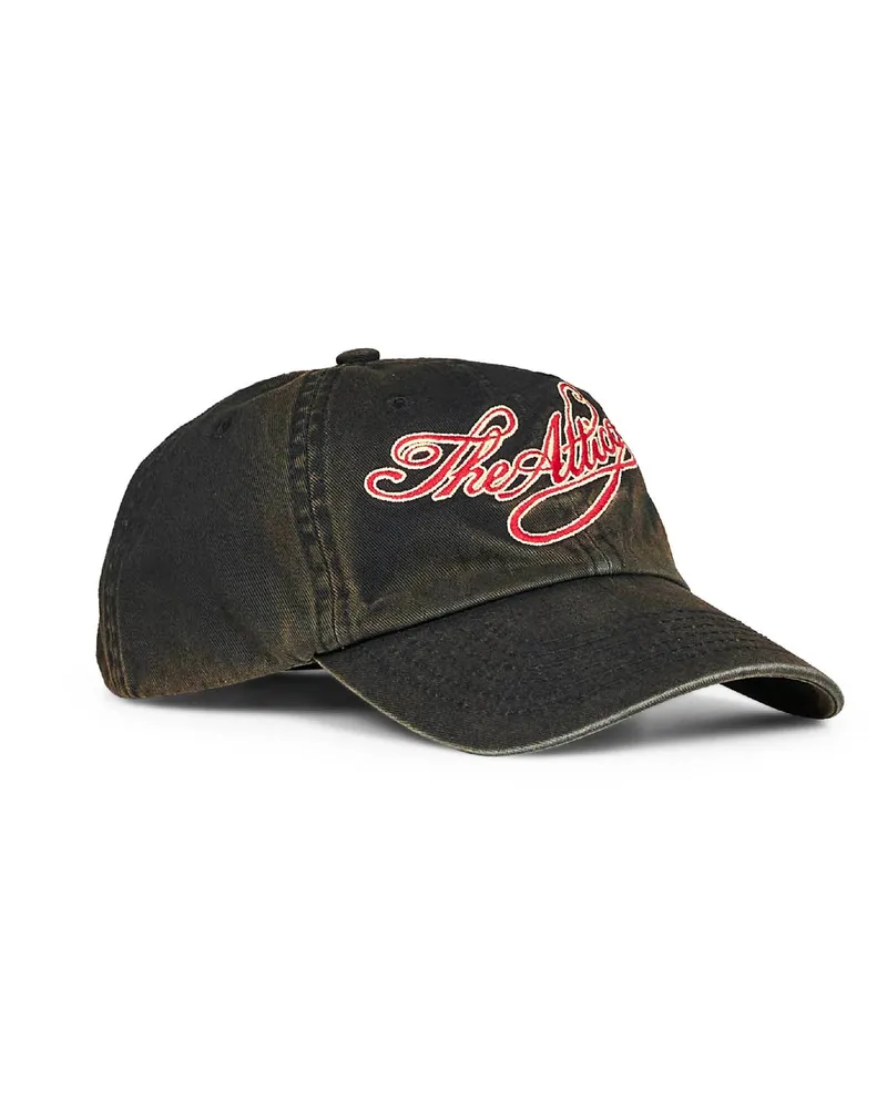 ATTICO Women's Baseball Cap Black Cotton Denim Hat Black