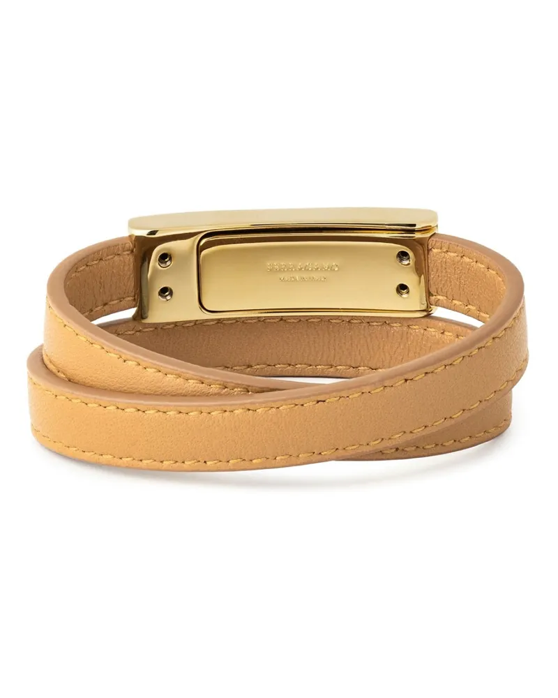 Ferragamo Women's Hug Gancini Logo Bracelet Beige Accessories > Jewelry Beige