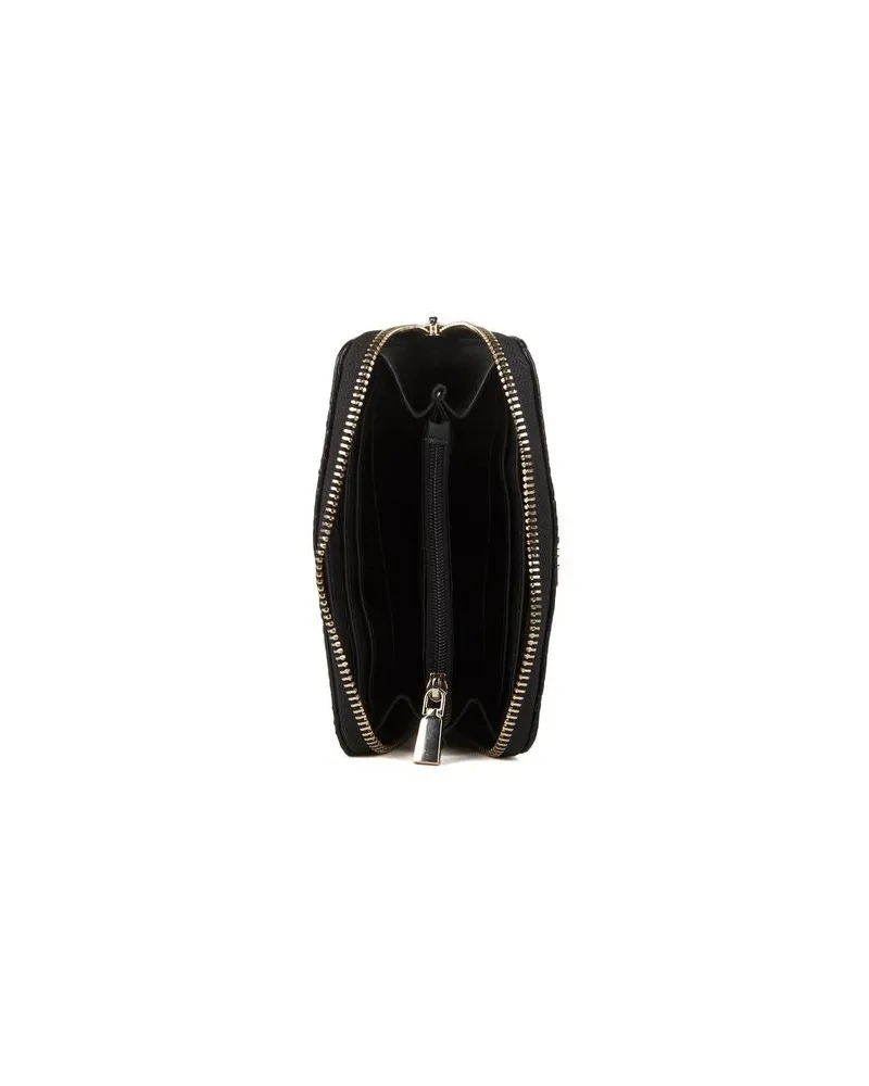 Guess Women's Wallet Black Logo Polyurethane Bags Black
