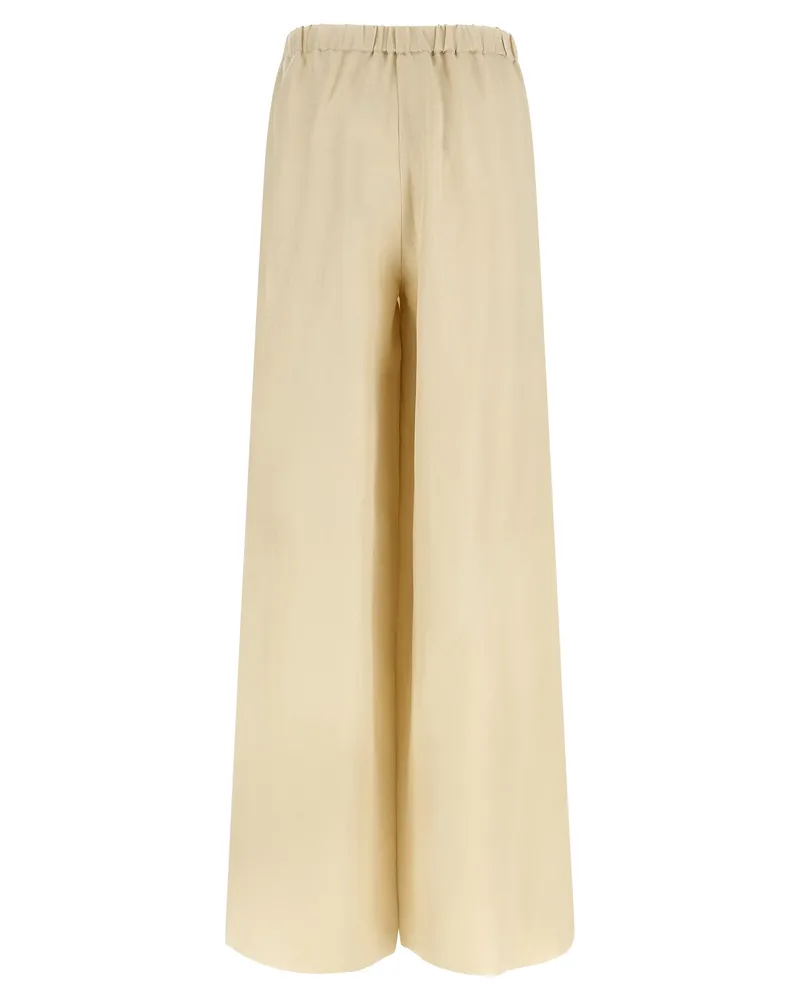 Max Mara Women's Beige Linen Casual Pants Beige