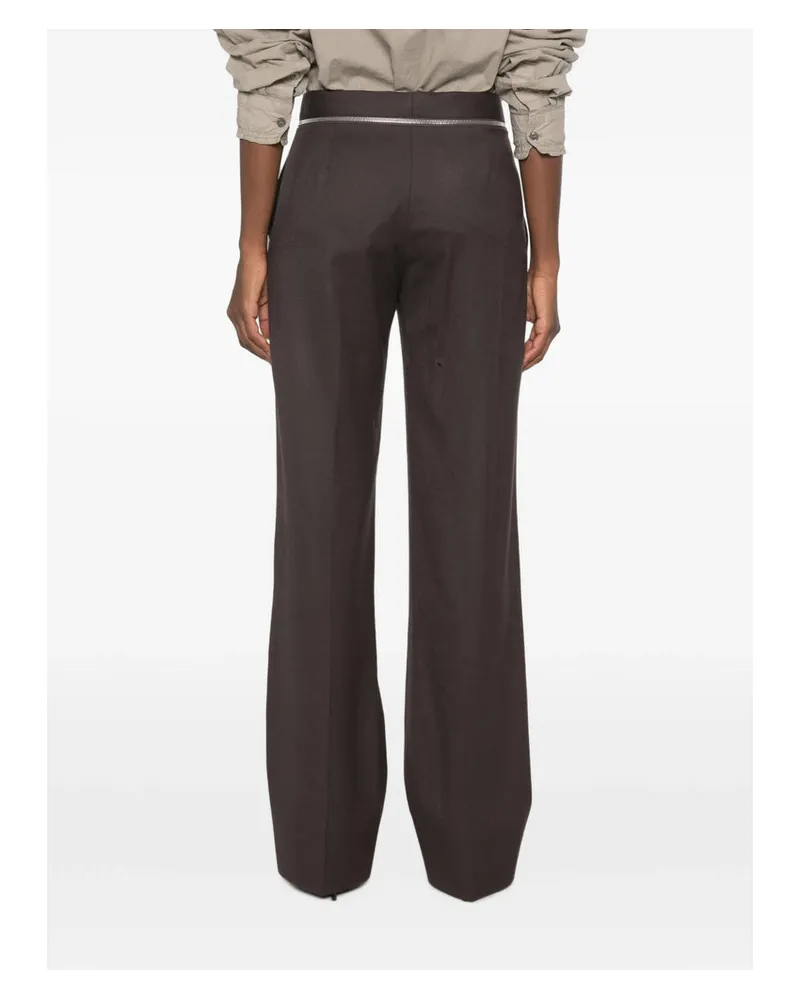Stella McCartney Tailored Wool Trousers — Brown 