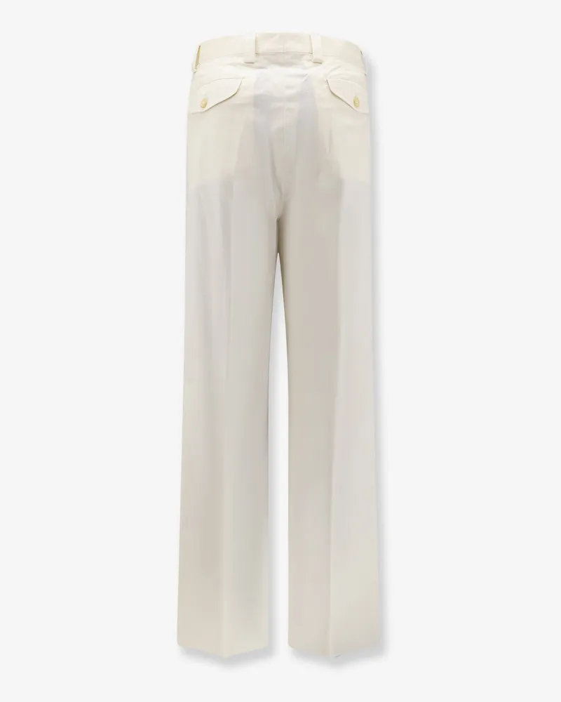 Laneus Men's Trousers Stretch Cotton White White