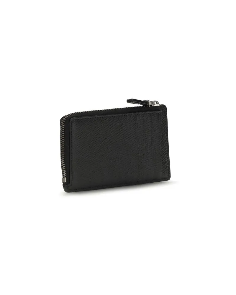 Valentino Garavani Men's Black Calf Leather Bos Taurus Wallet Black