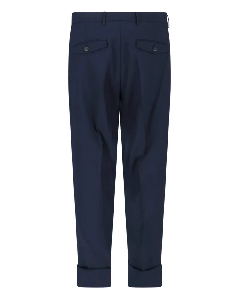 CRUNA Men's Trousers Blue Virgin Wool Navy