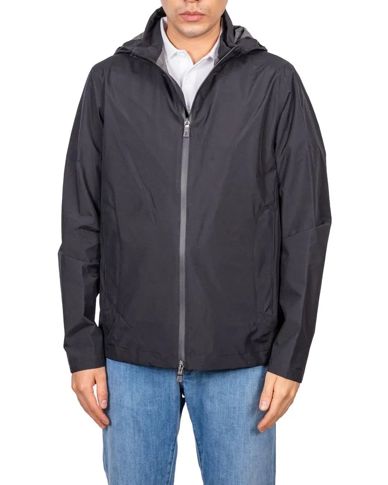 Herno Men's Black Polyester Shell Jacket Clothing Black