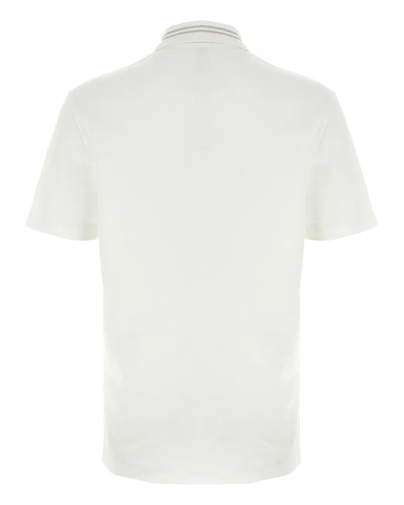 Versace Medusa Embroidery Polo — White White