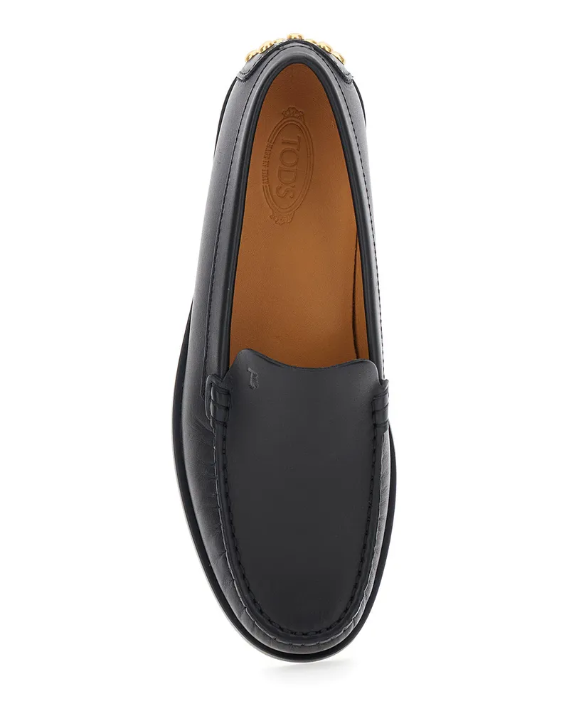 TOD'S Calf Leather Loafer — Black 
