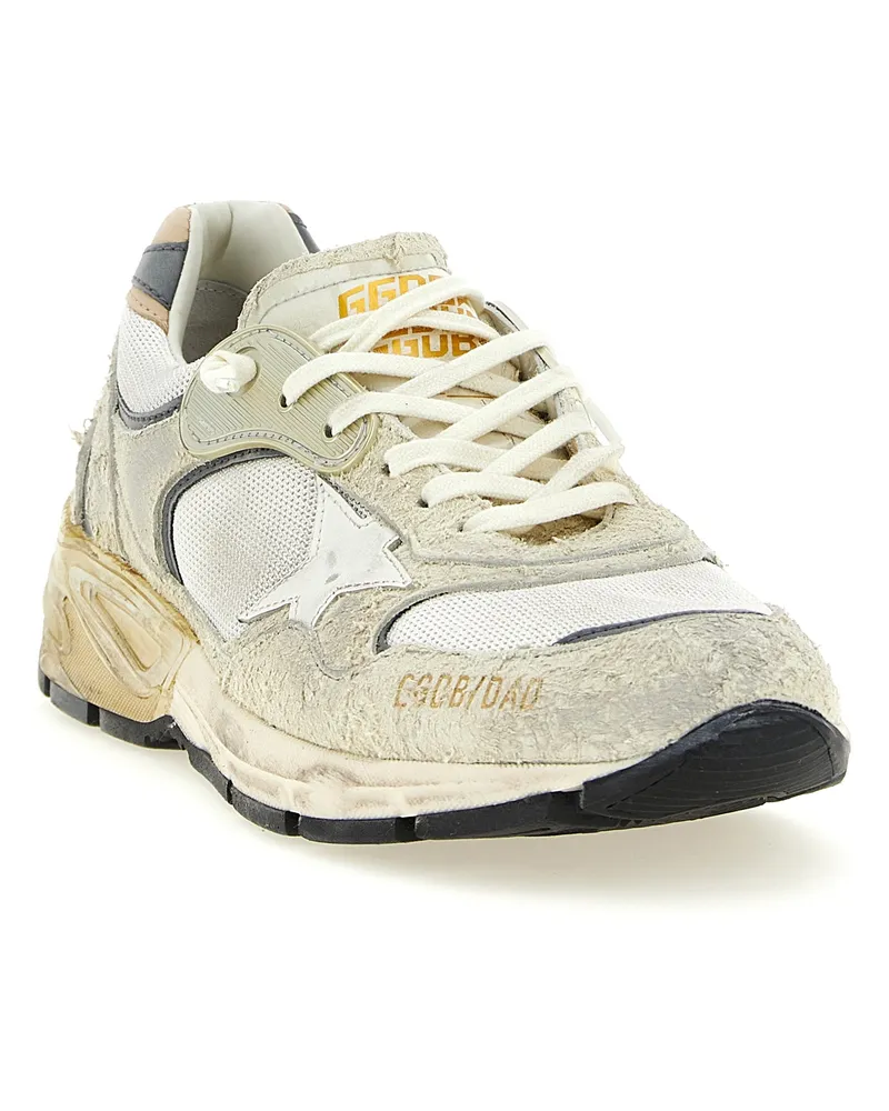 Golden Goose Men's White Leather Athletic Sneakers White