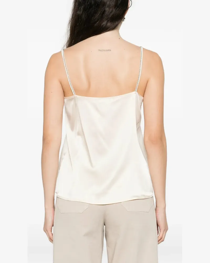 PANICALE Cashmere Women's Embellished Top Ss26 W Cream