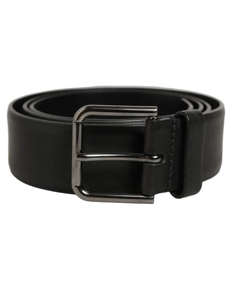 Dolce & Gabbana Calf Leather Classic Belt — Black Black