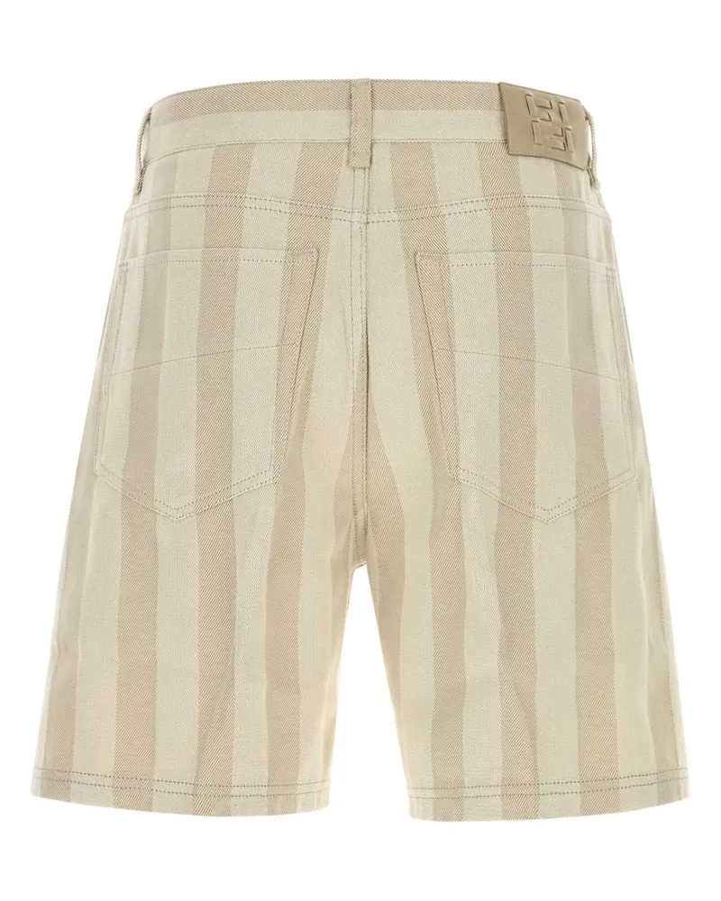 Fendi Naturale+ecru Exterior: Cotton Bermuda Naturale+ecru' Short Beige