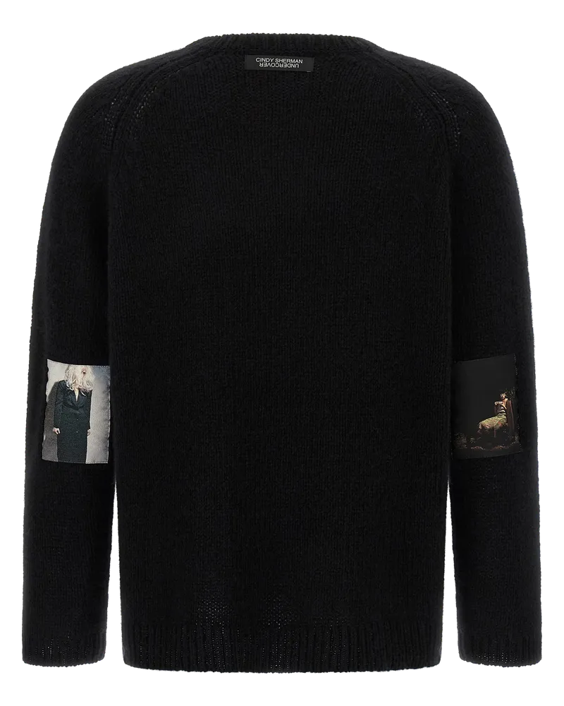 Undercover Wool Crewneck with Cindy Sherman Patches Sweater — Black Black