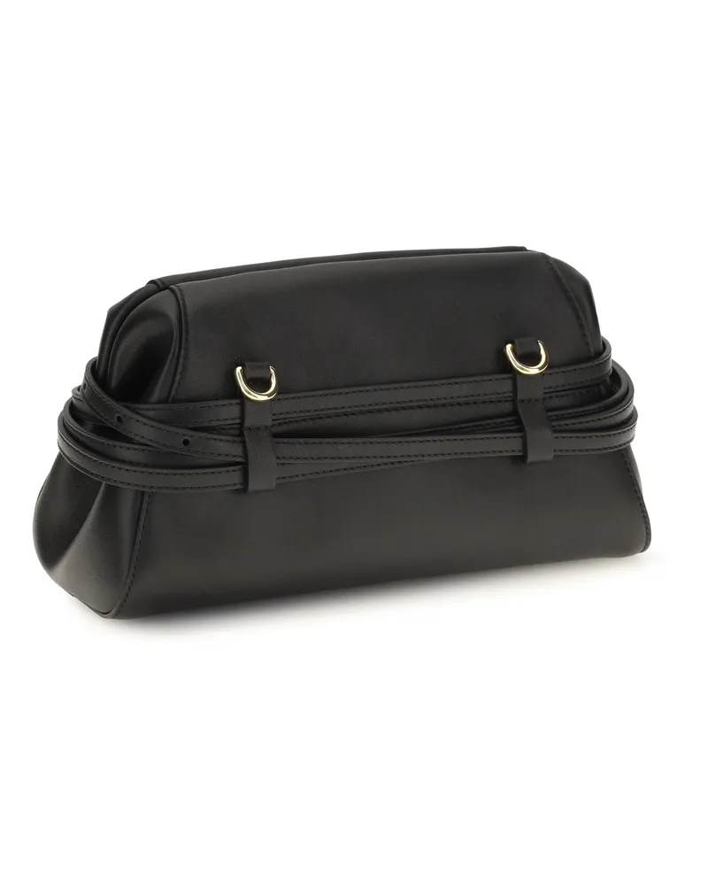 Moschino Belt-Detail Clutch — Black Black