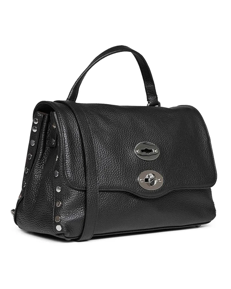 Zanellato Women's Handbag Postina Small Black Bovine Leather Handbags Hand Bags Black