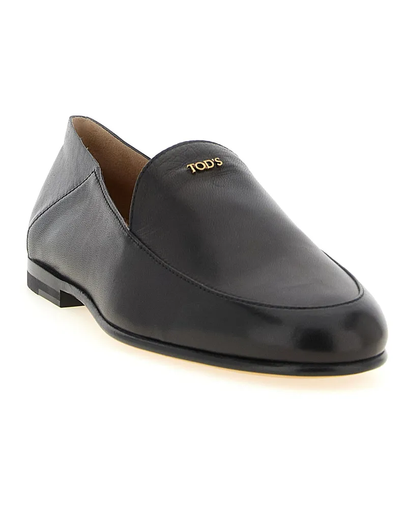 TOD'S Foldable-Heel Nappa Leather Loafer — Black Black
