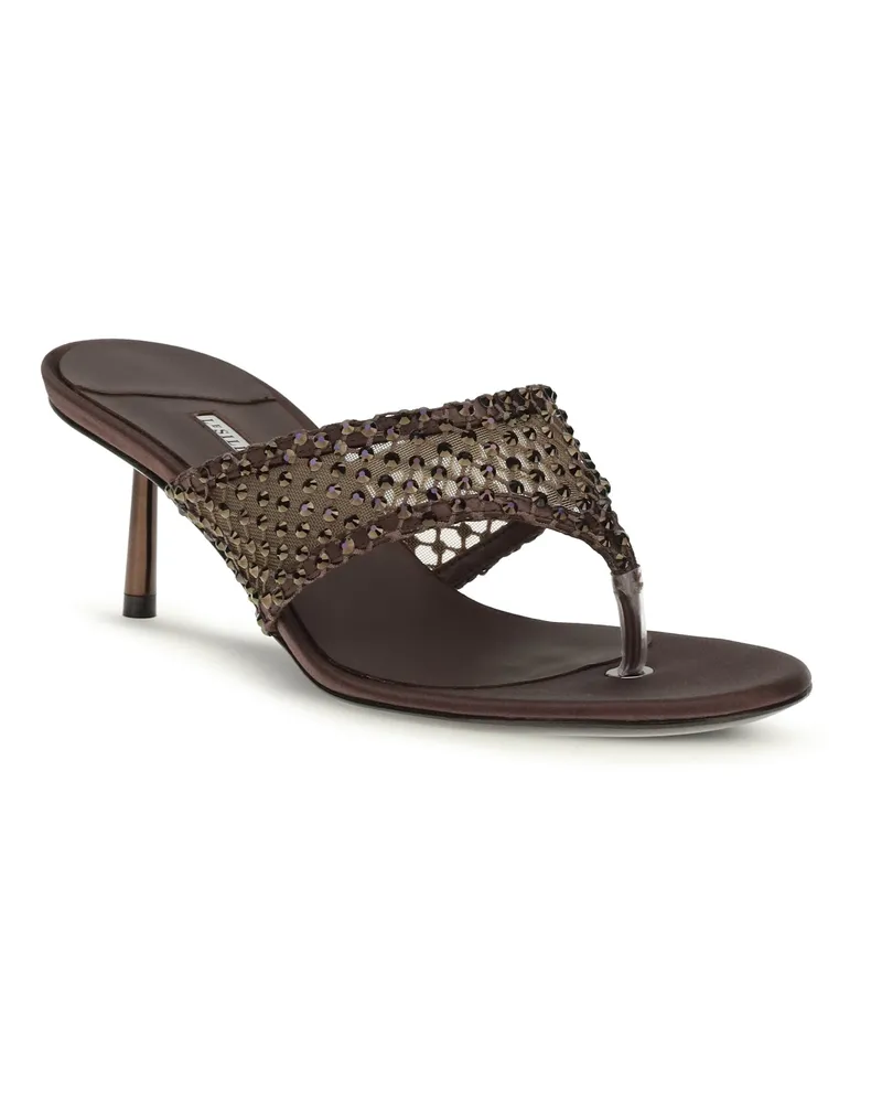 Le Silla Women's Sandals Gilda Dark Brown Goatskin (hircus Goatskin Brown