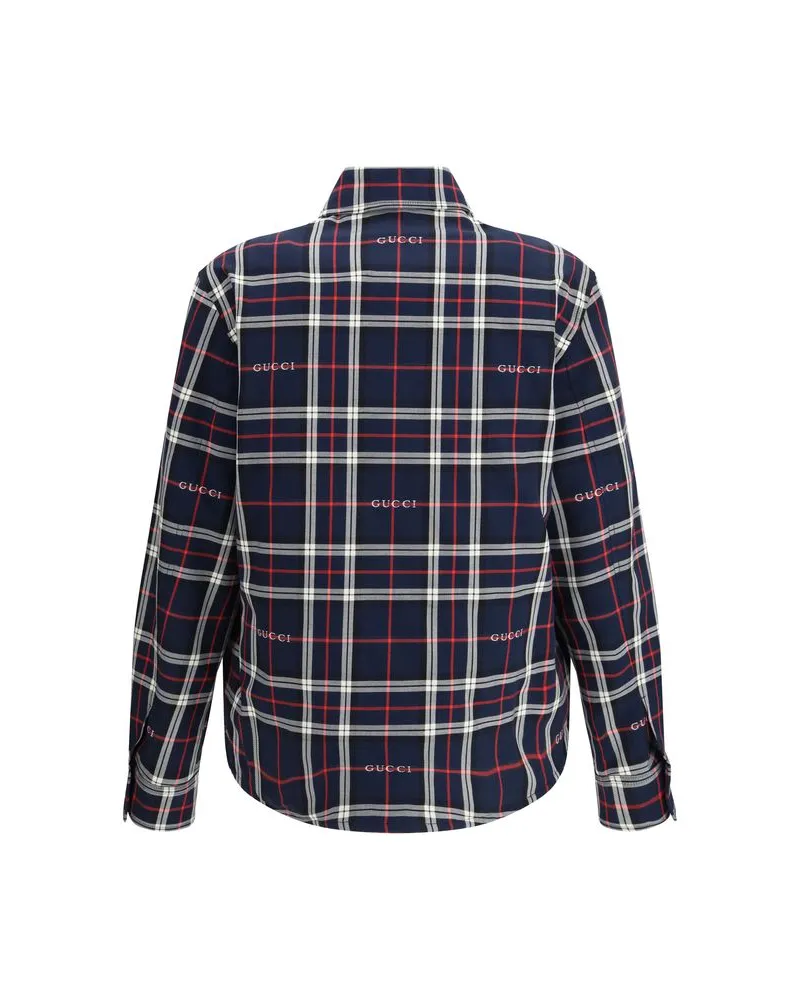 Gucci Men's Blue Cotton Jacket Clothing Navy