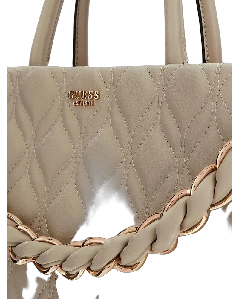 Guess Women's Satchel Light Taupe Polyurethane Satchel-bags Beige