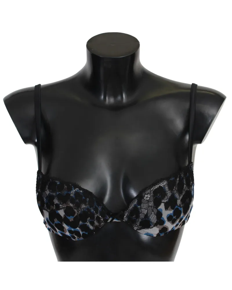 Roberto Cavalli Lace Nylon Bra — Black Black