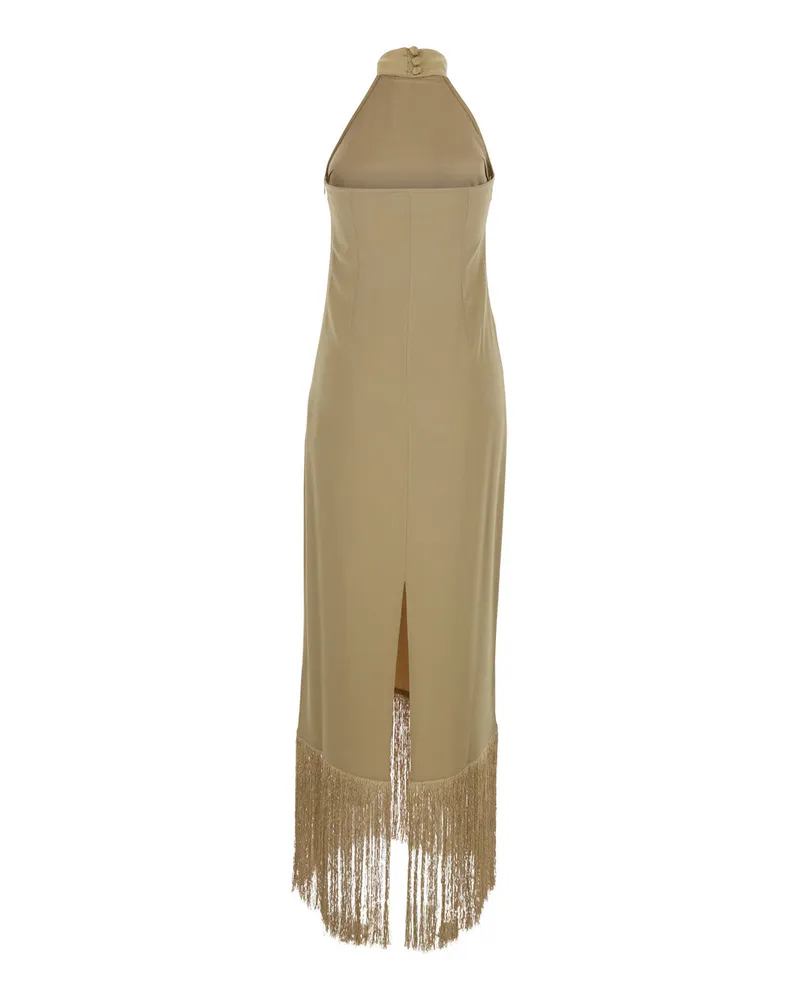 Taller Marmo Women's Long Dress Berlin Beige Acetate Beige