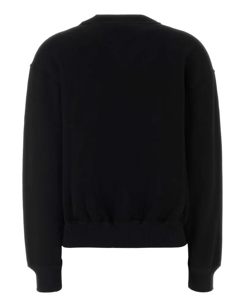 Ralph Lauren Women's Black Cotton Blend Sweatshirt 003 Exterior: Polyester Felpe Sweater Black