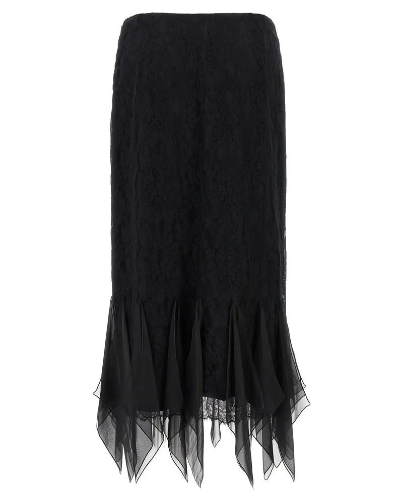 Valentino Garavani Lace Midi Skirt — Black Black