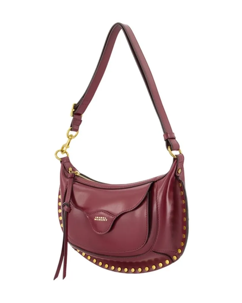 Isabel Marant Women's Moon Pocket Shoulder Bag -  Leather Burgundy Calfskin Crossbodies Burgundy