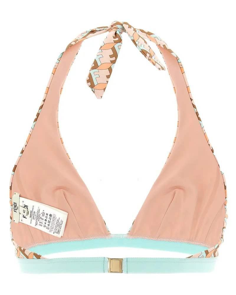 Fendi FF Waves Triangle Bikini Top — Multicolor Multicolor