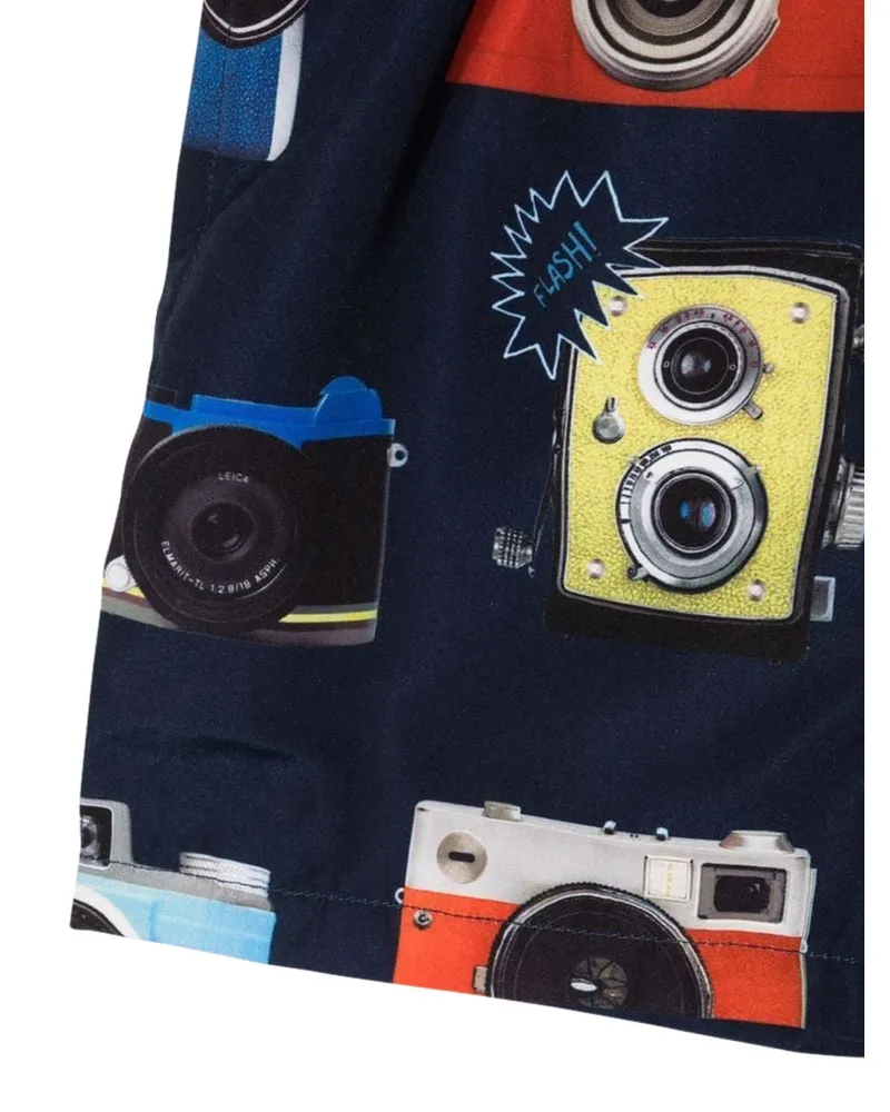 Paul Smith Quick-Drying Polyester Swim Shorts — Blue Blue